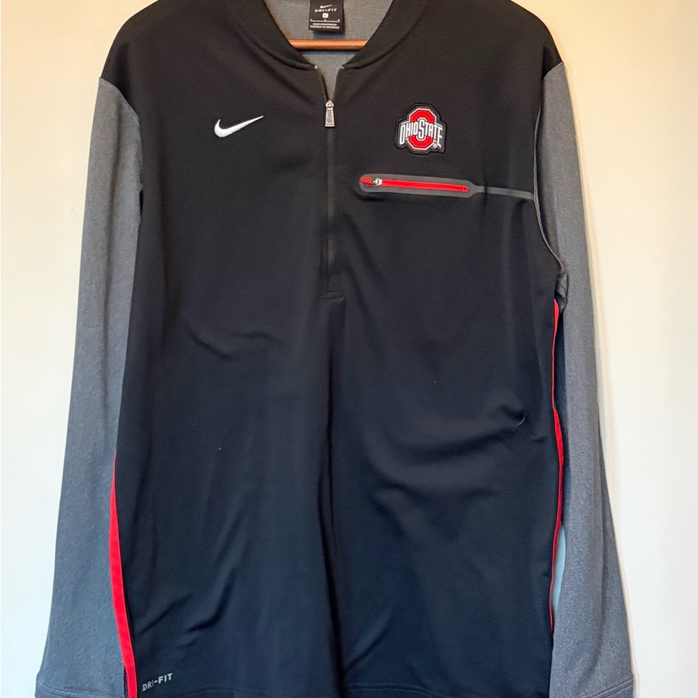 OSU Nike Dri-FIT Black and Gray Top with Red Accent